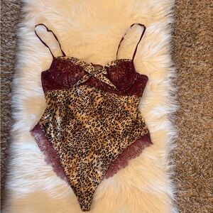 Leopard Print Lace Bodysuit